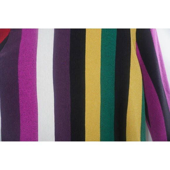 INC Metallic Striped Sweater Multicolor Sparkle Knit Crewneck Pullover Size XL - Picture 5 of 9